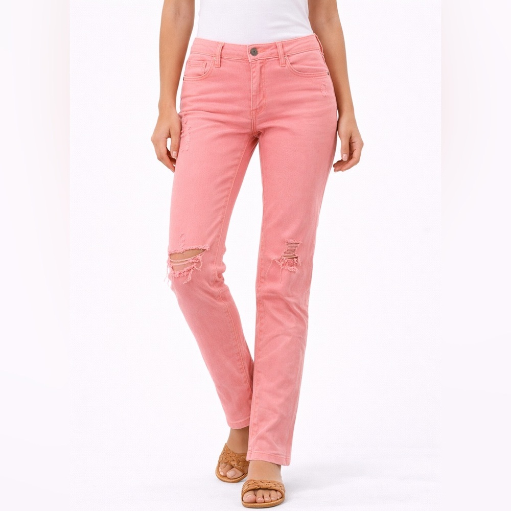 Arizona jeans peachy orange cooked distressed Jean